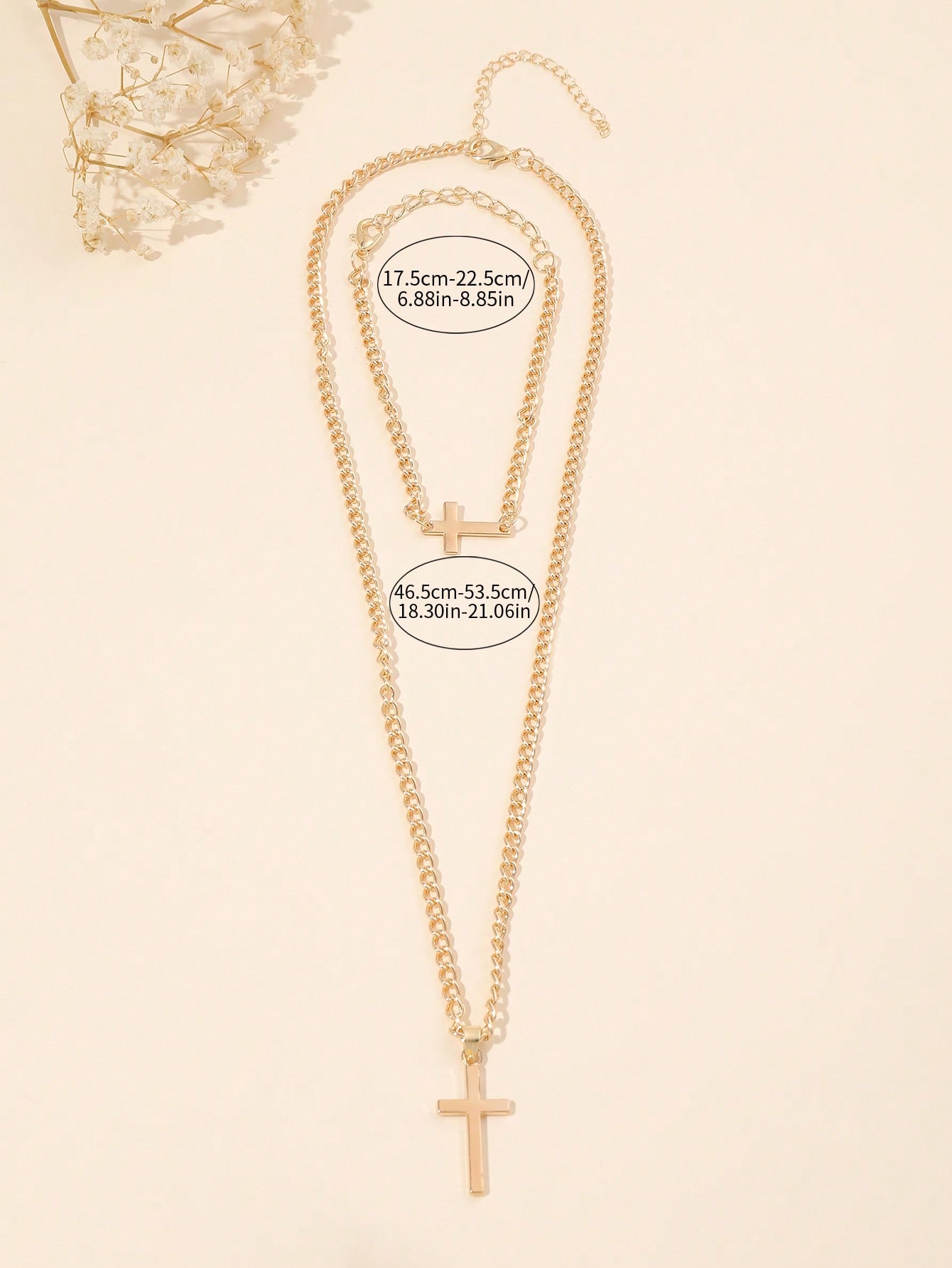 Cross Charm Necklace & Bracelet